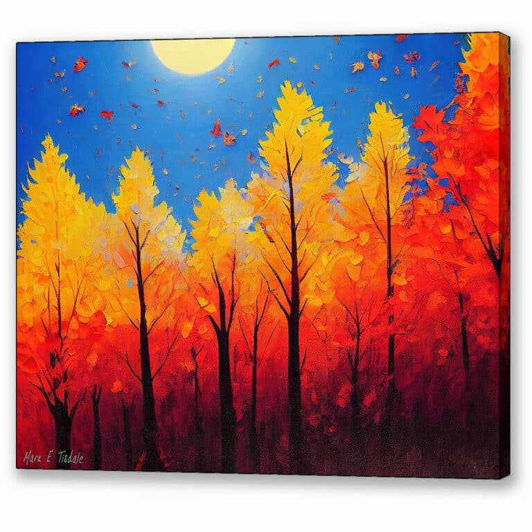 Fall Leaves In The Wind – Autumn Canvas Print