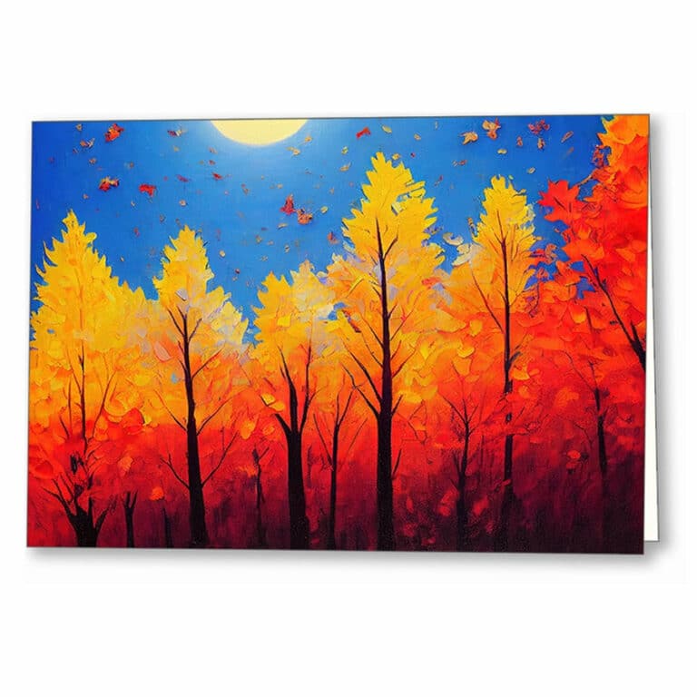Fall Leaves In The Wind – Autumn Greeting Card