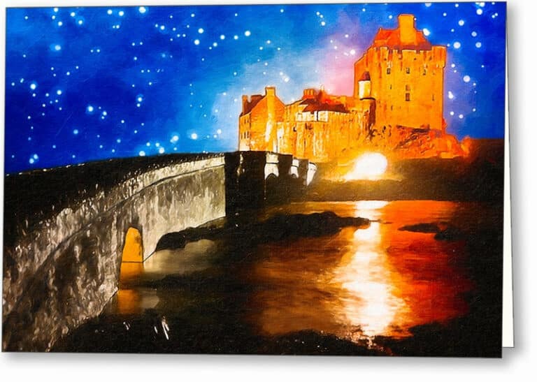 Fantasy Castle Art – Eilean Donan Greeting Card