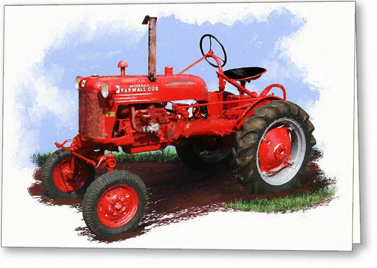 Farmall Cub Tractor – Agriculture Greeting Card