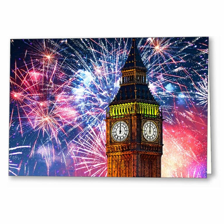Fireworks Over Big Ben – London Greeting Card