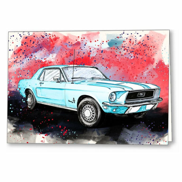 Ford Mustang – Classic Car Greeting Card