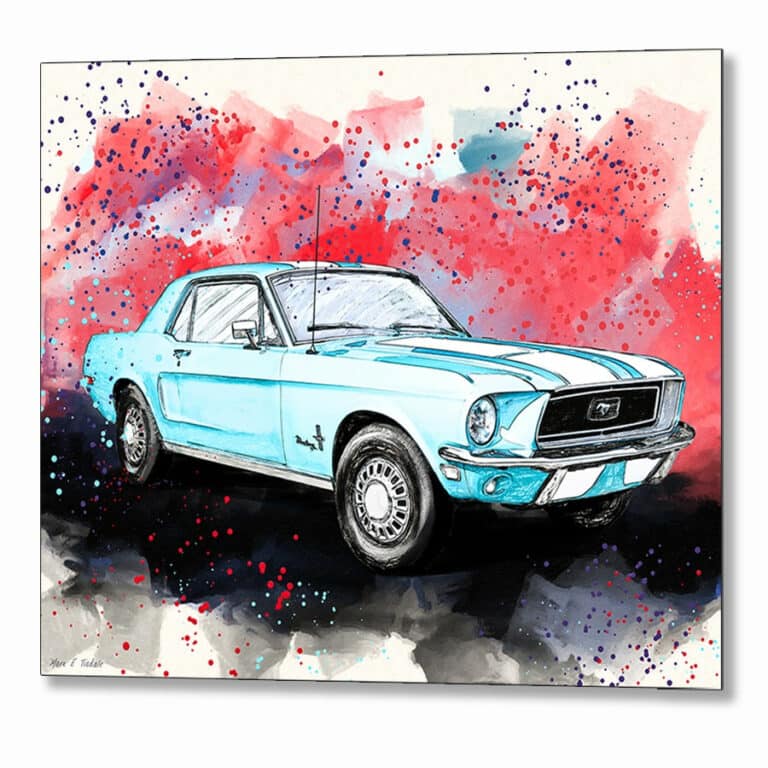 Ford Mustang – Classic Car Metal Print