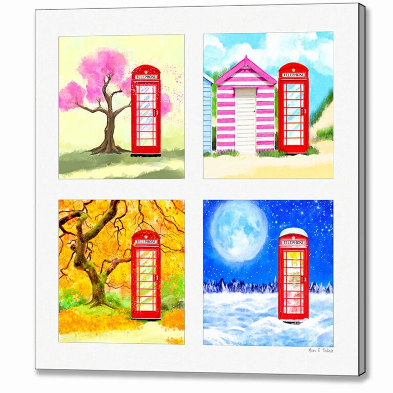Four Seasons In Britain – Red Telephone Box Canvas Print