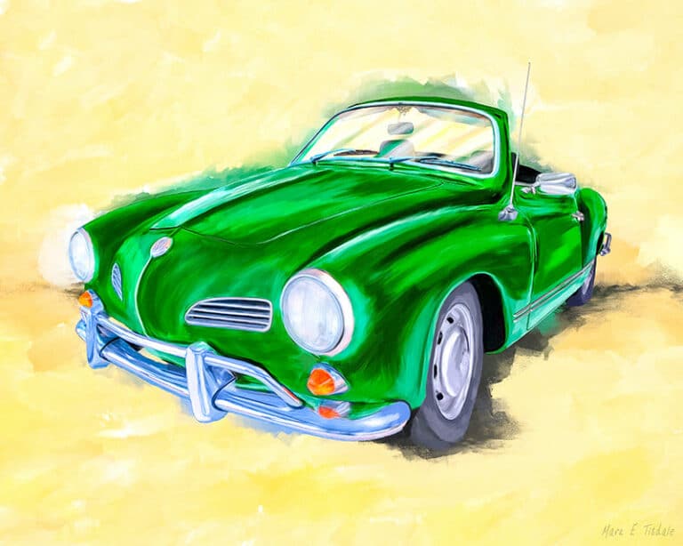 Green Karmann Ghia – Classic Car Art Print