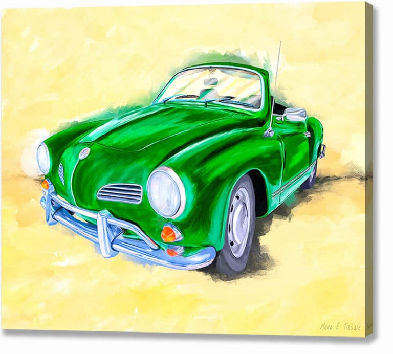 Green Karmann Ghia – Classic Car Canvas Print