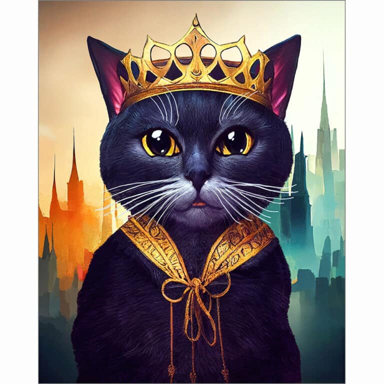 Hail The King – Cat Art Print