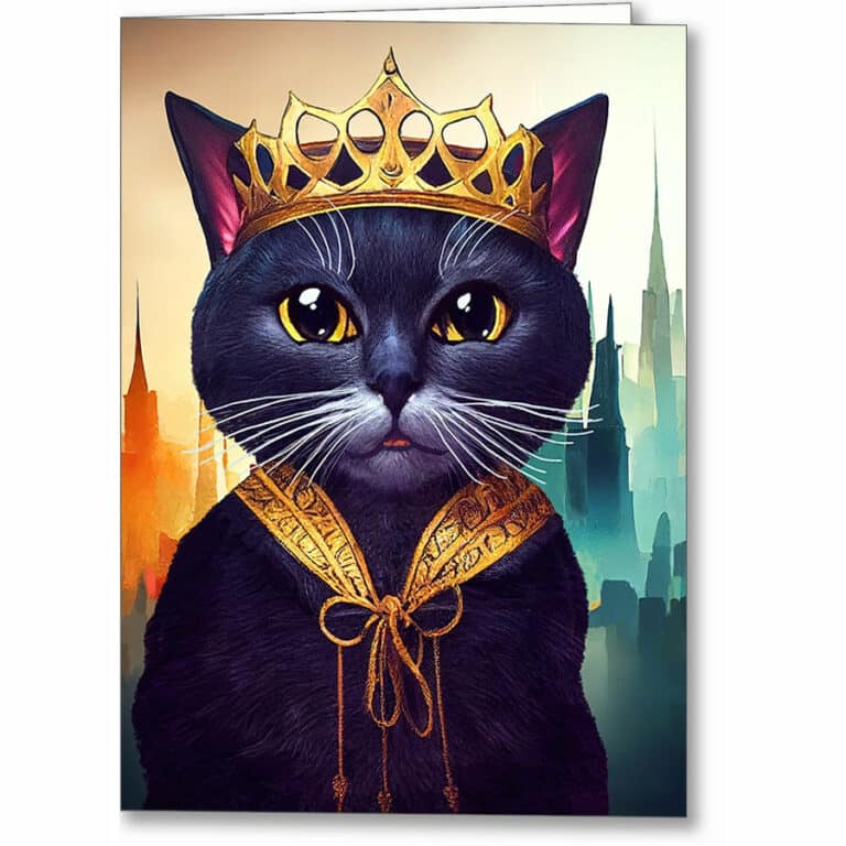 Hail The King – Cat Greeting Card