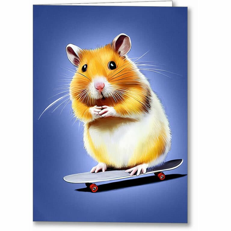 Harold The Hamster Skateboarder Greeting Card