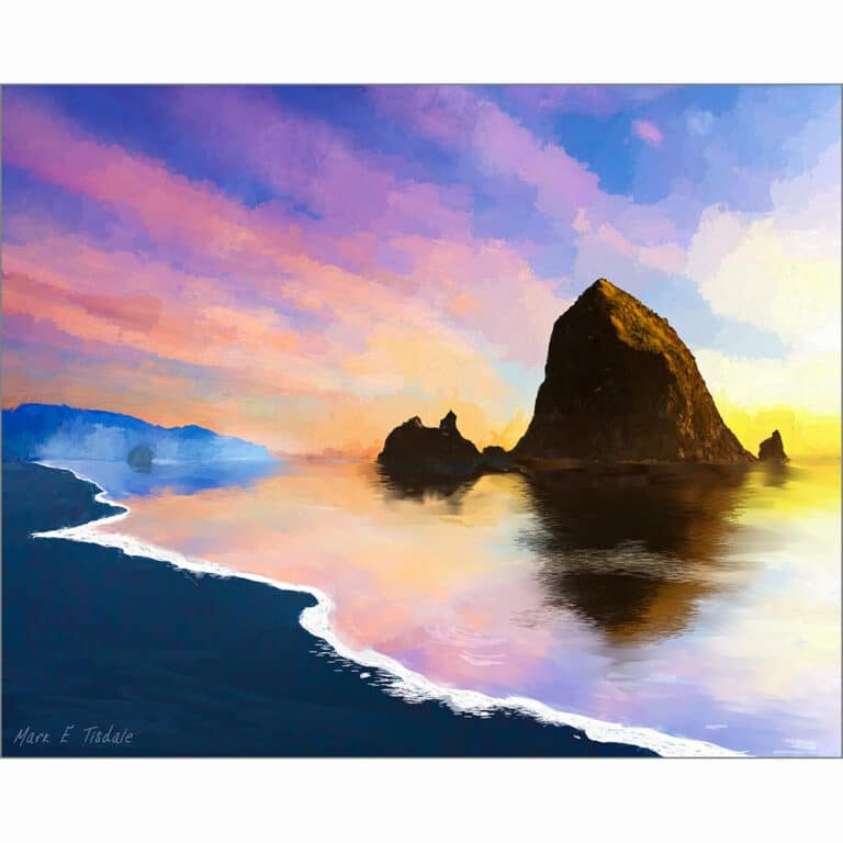 Haystack Rock on Cannon Beach – Oregon Coast Art Print
