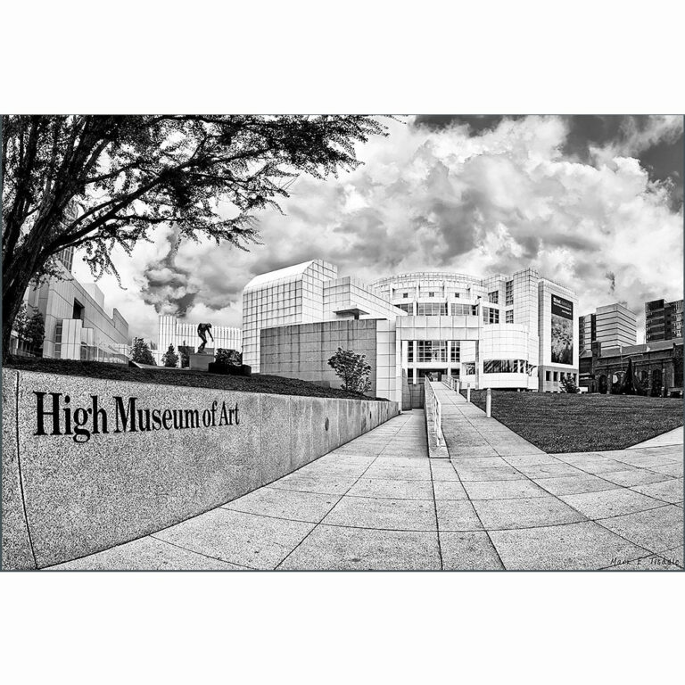 High Museum – Atlanta Black And White Art Print