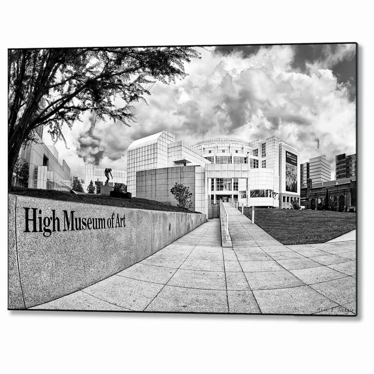 High Museum – Atlanta Black And White Metal Print