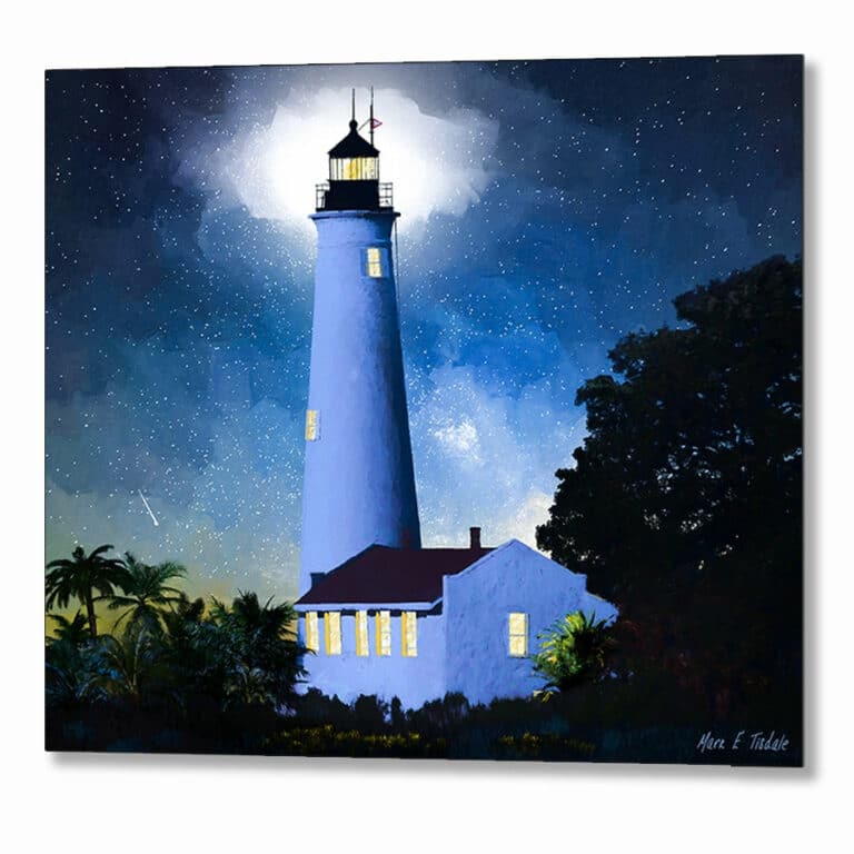 Historic St Marks Lighthouse – Florida Metal Print