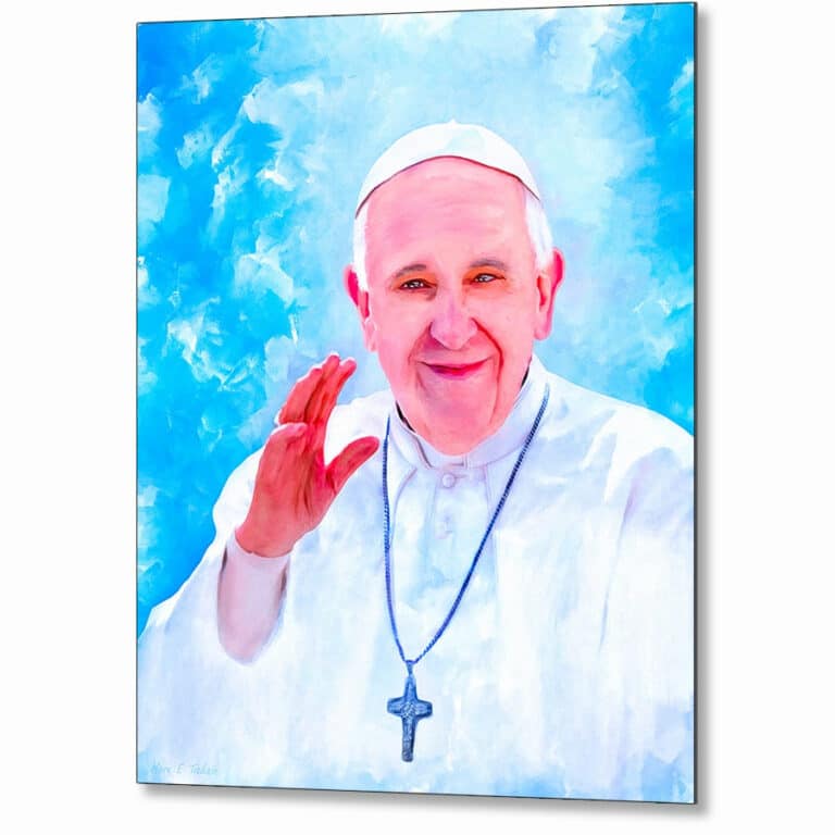 Inner Light – Pope Francis Metal Print