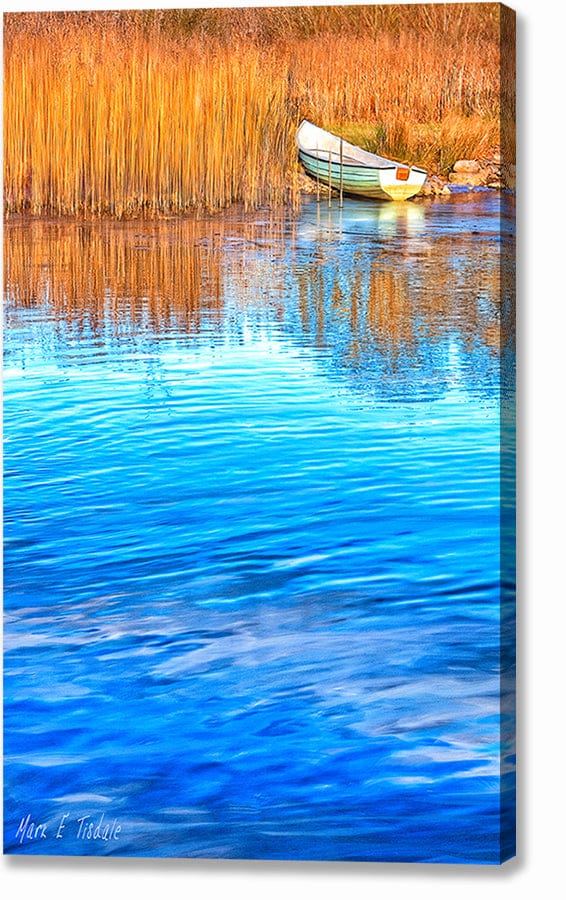 Irish Boat On The River Shore – Galway Canvas Print