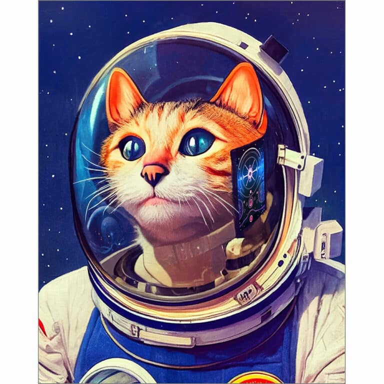 James Tiberius Cat – Astronaut Art Print