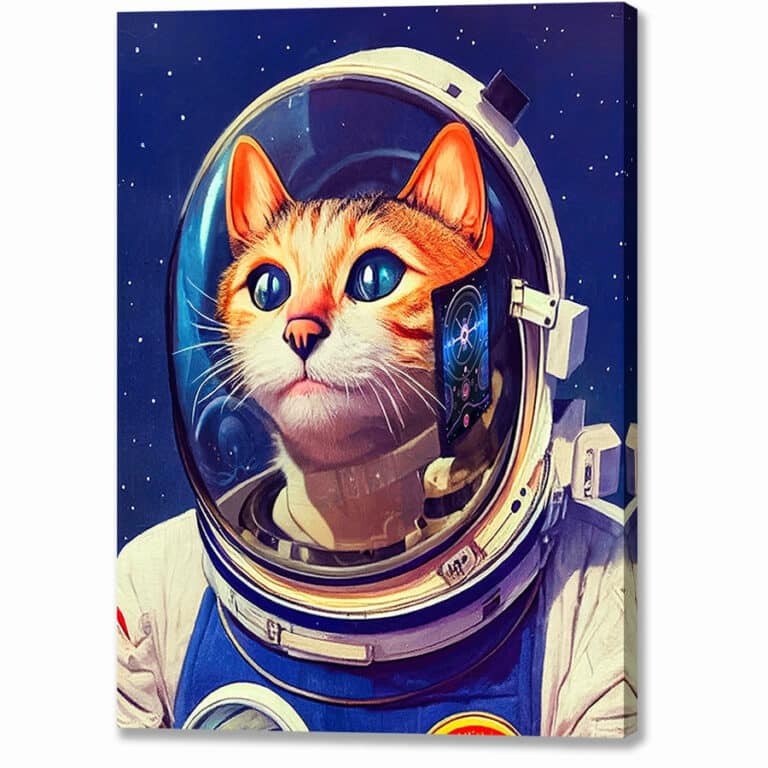 James Tiberius Cat – Astronaut Canvas Print