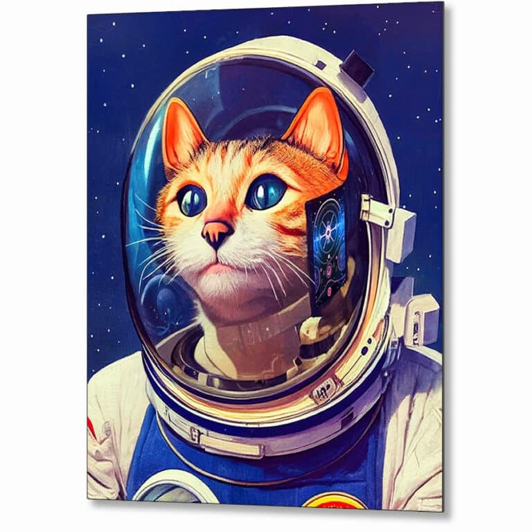 James Tiberius Cat – Astronaut Metal Print