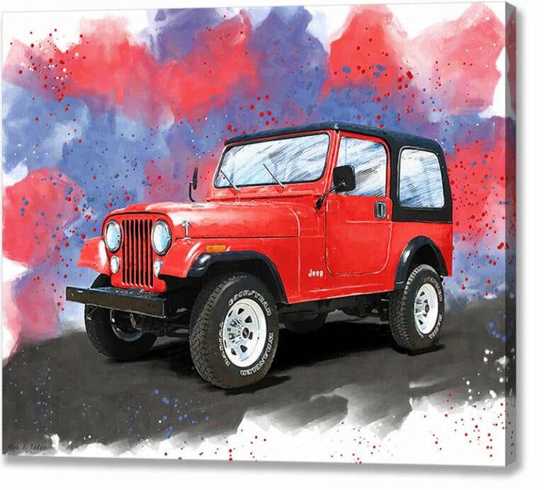 Jeep CJ-7 – Classic Automotive Canvas Print