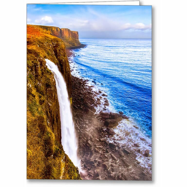 Kilt Rock and Mealt Falls – Coastal Isle of Skye Greeting Card