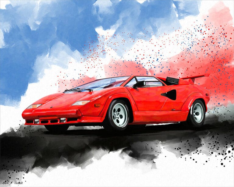 Lamborghini Countach – Classic Car Art Print