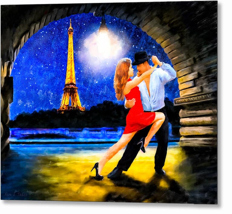 Tango Dancers – Romantic Paris Metal Print