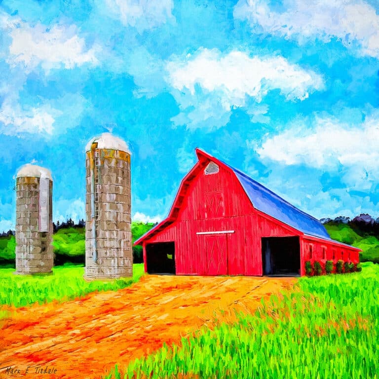 Lowder Red Barn – Auburn Alabama Art Print