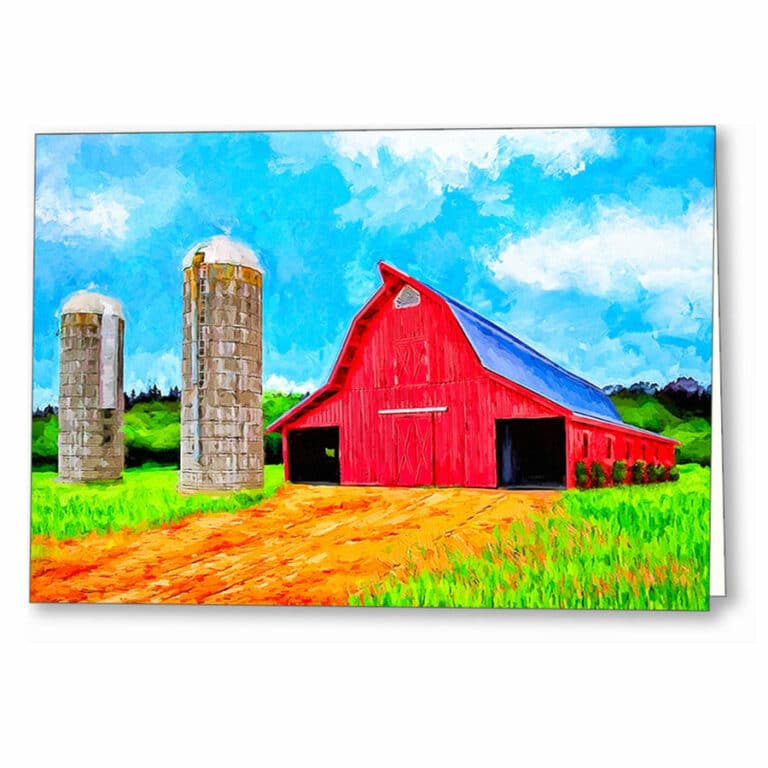 Lowder Red Barn – Auburn Alabama Greeting Card