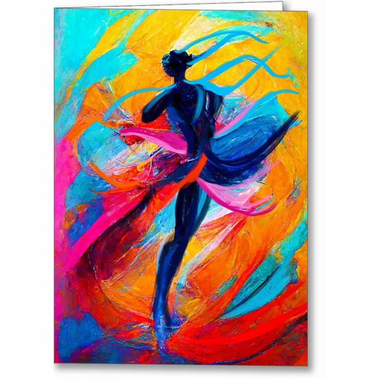 Maelstrom – Abstract Ballet Dancer Greeting Card