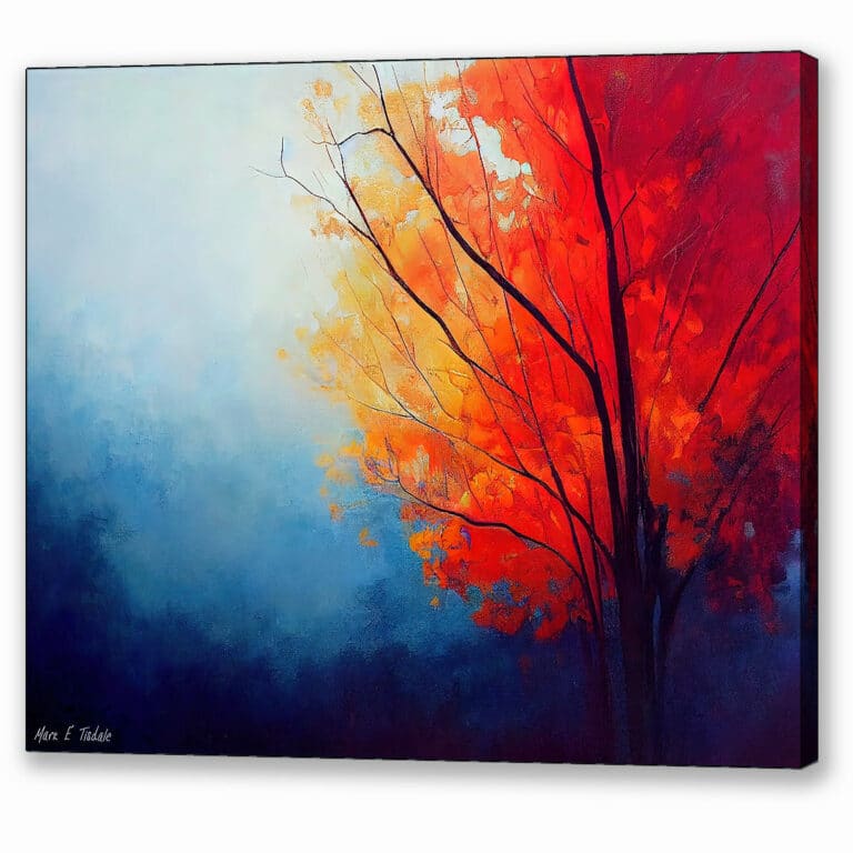 Misty Morning – Fall Foliage Canvas Print