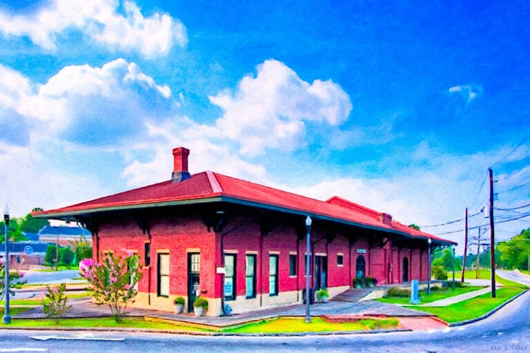Montezuma Depot – Central of Georgia Railway Art Print