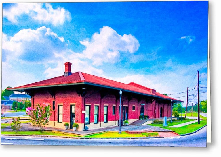 Montezuma Depot – Central of Georgia Railway Greeting Card