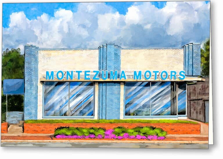 Montezuma Motors – Georgia Greeting Card