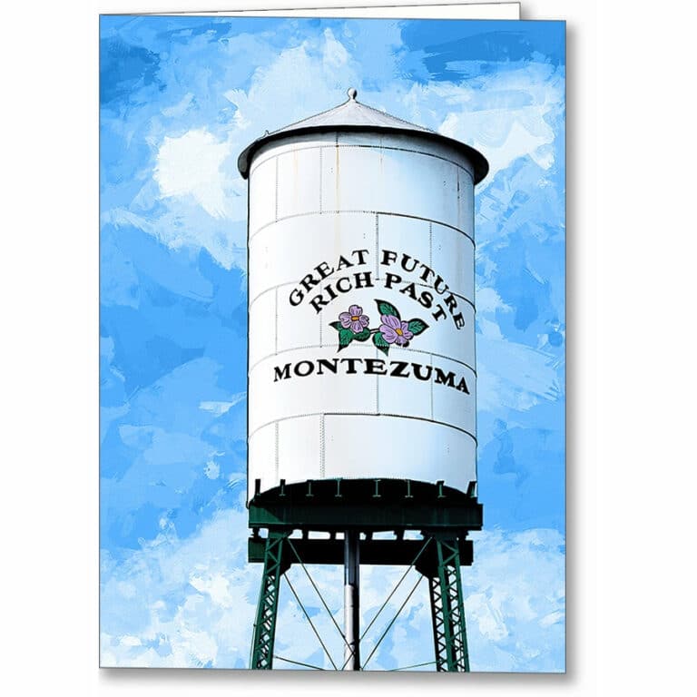 Montezuma Water Tower – Georgia Greeting Card
