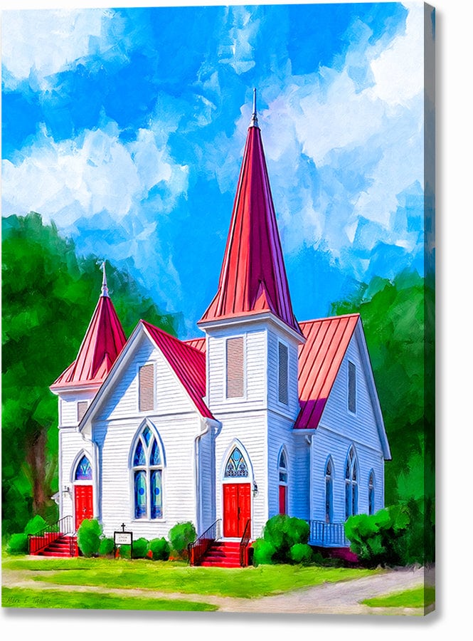 Mt. Zion – St. Luke Lutheran Church – Oglethorpe Georgia Canvas Print