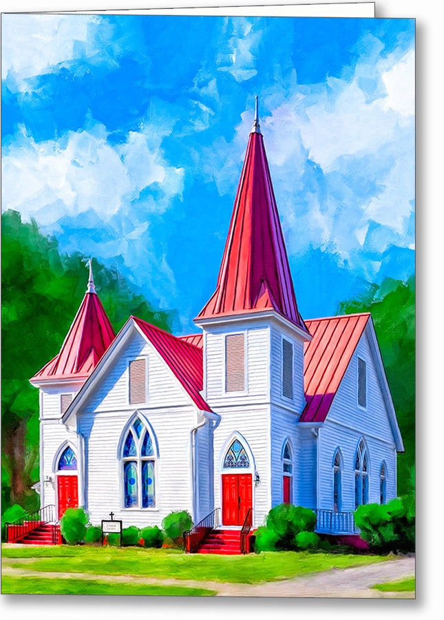 Mt. Zion – St. Luke Lutheran Church – Oglethorpe Georgia Greeting Card