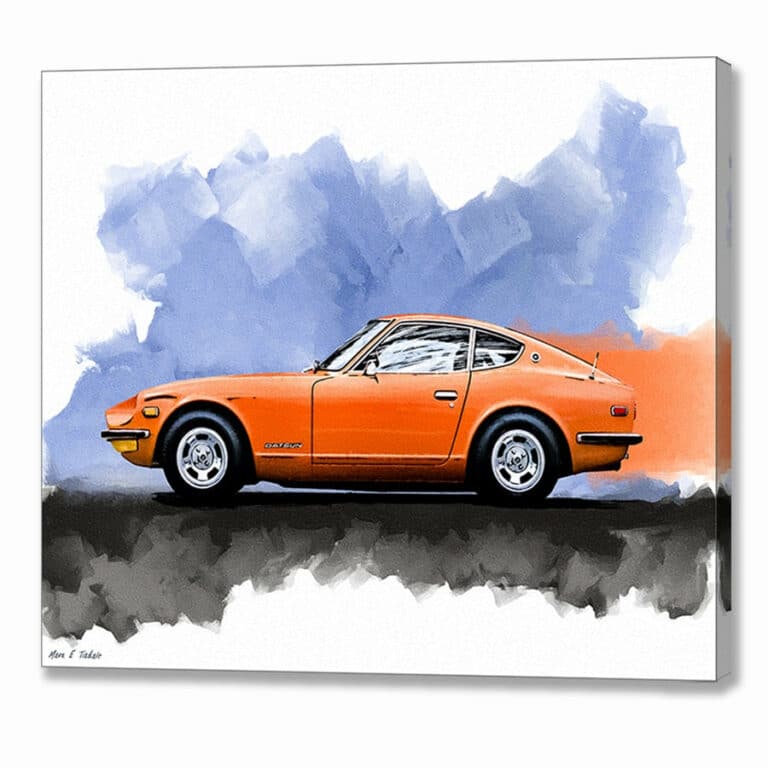 Orange Datsun 240Z – Classic Car Canvas Print
