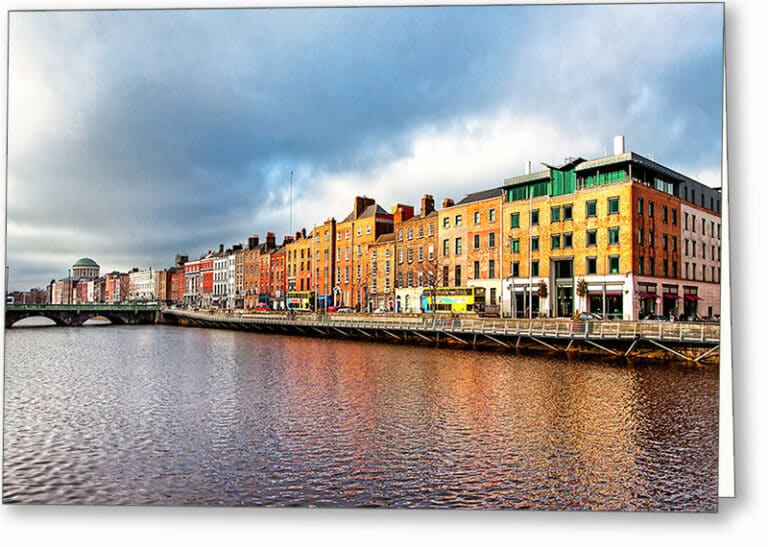 Ormond Quay – Dublin Ireland Waterfront Greeting Card