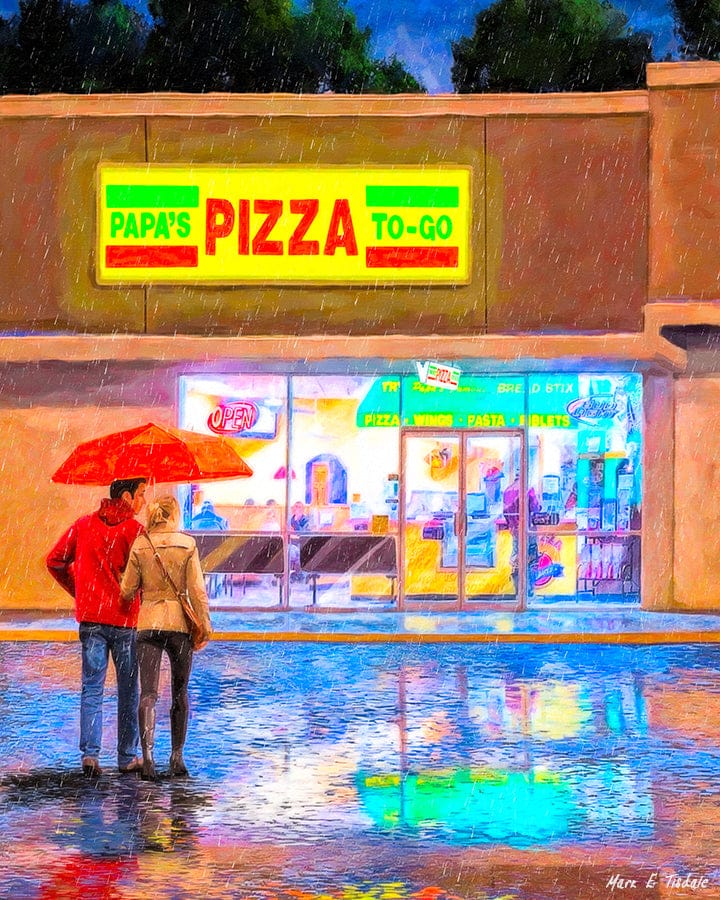 Papa’s Pizza To Go – Montezuma Georgia Art Print