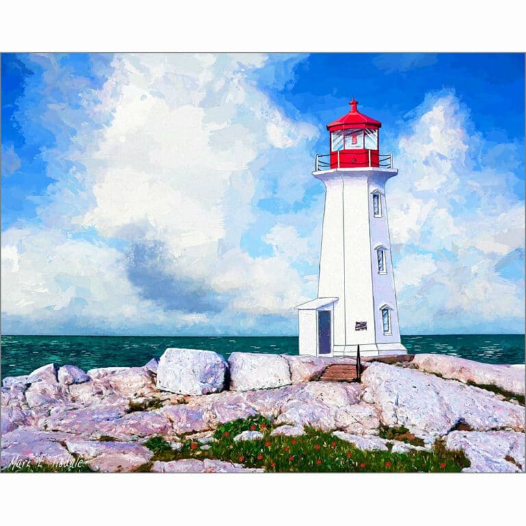 Peggys Cove Lighthouse – Nova Scotia Art Print