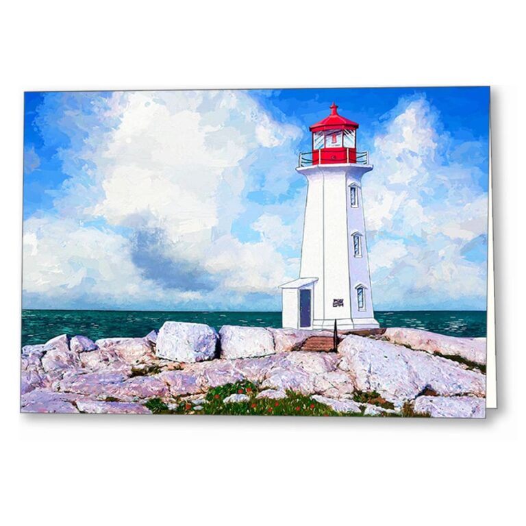 Peggys Cove Lighthouse – Nova Scotia Greeting Card