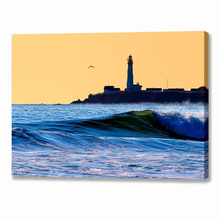 Pigeon Point Lighthouse Silhouette – California Canvas Print