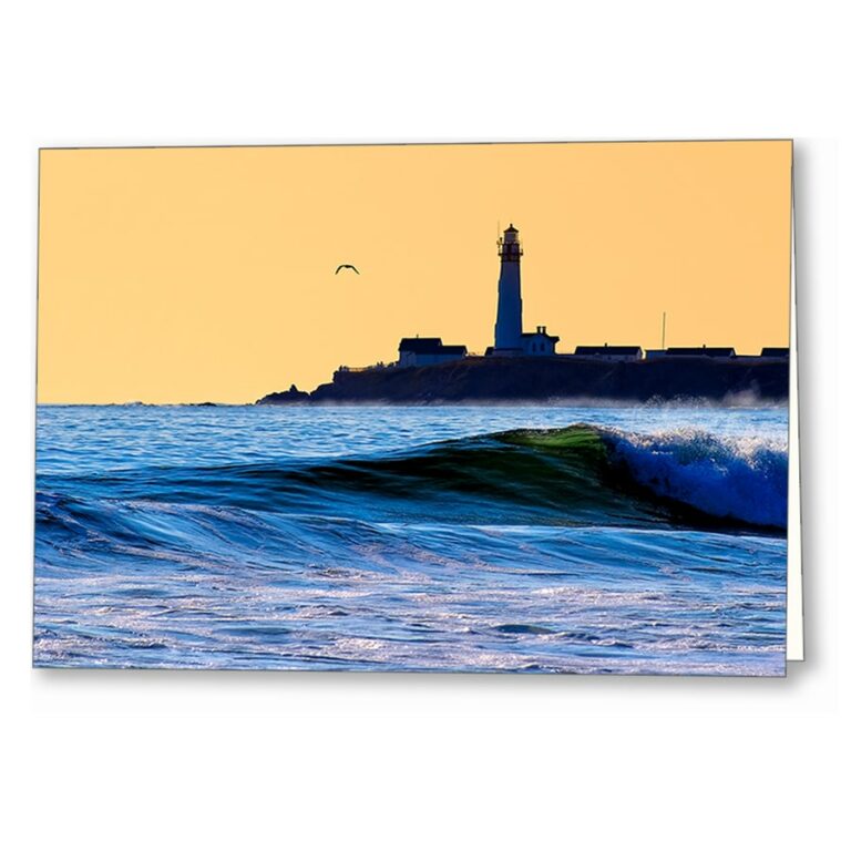 Pigeon Point Lighthouse Silhouette – California Greeting Card