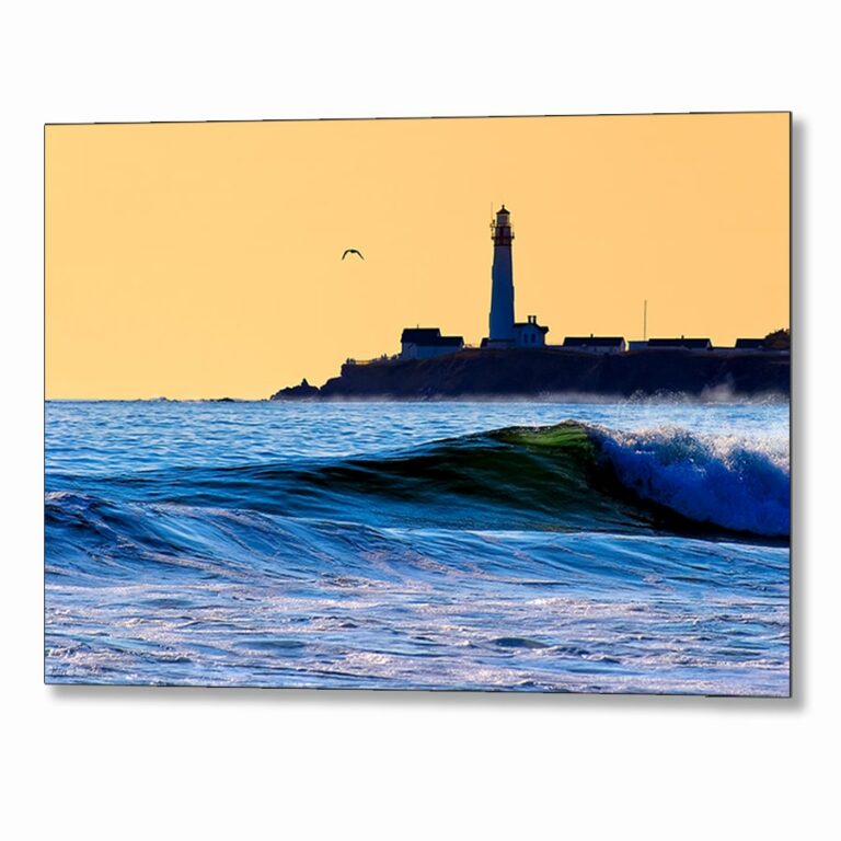 Pigeon Point Lighthouse Silhouette – California Metal Print