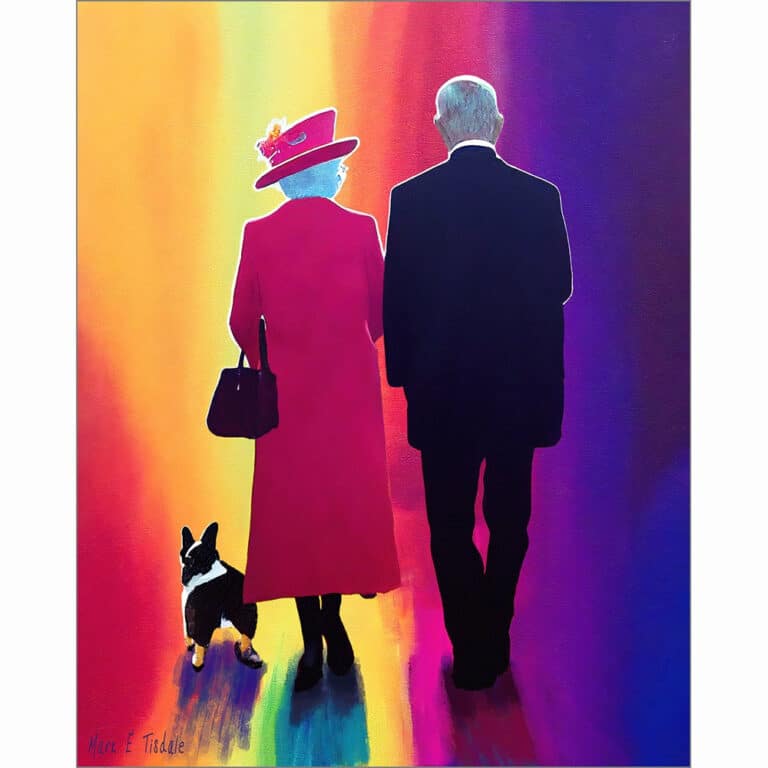 Queen Elizabeth and Prince Phillip – Together Again Art Print