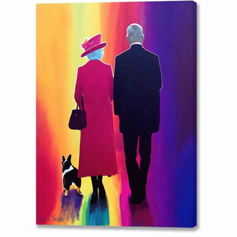 Queen Elizabeth and Prince Phillip – Together Again Canvas Print