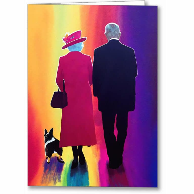 Queen Elizabeth and Prince Phillip – Together Again Greeting Card