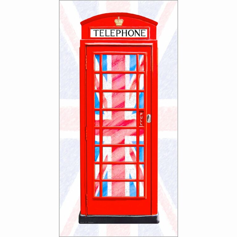 Red Phone Booth – Union Jack Design Art Print