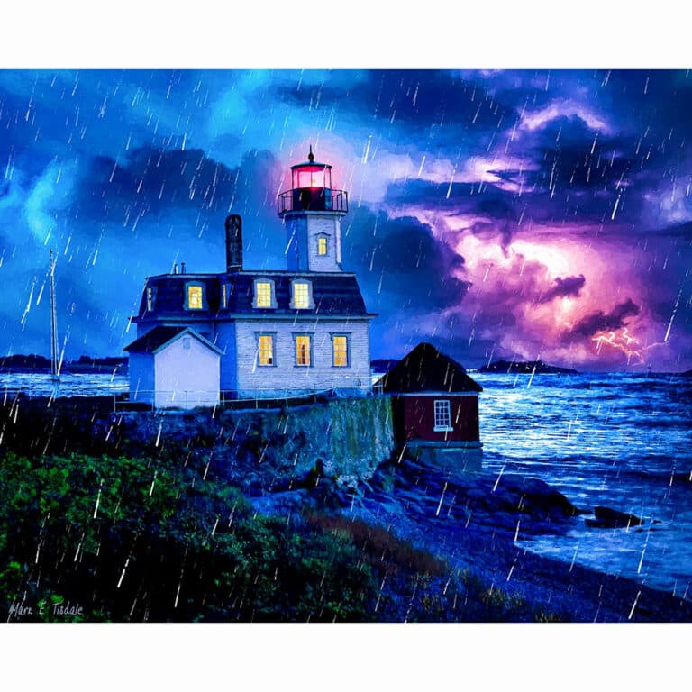 Rose Island Lighthouse – Newport Rhode Island Art Print