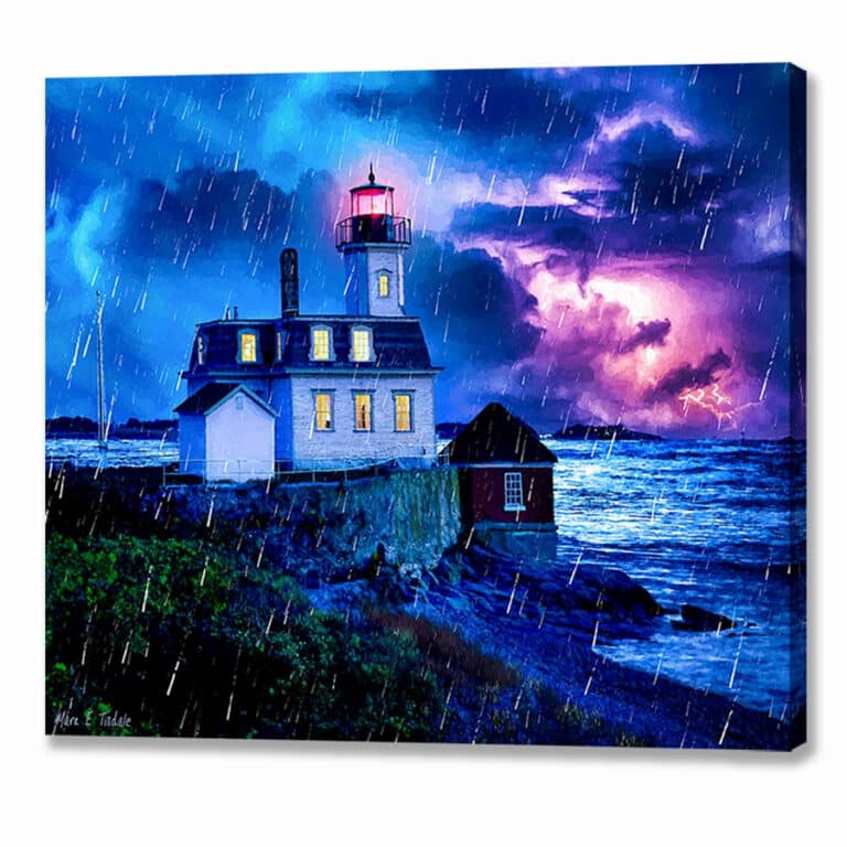 Rose Island Lighthouse – Newport Rhode Island Canvas Print